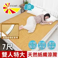 在飛比找PChome24h購物優惠-【凱蕾絲帝】台灣製造~軟床專用透氣紙纖雙人加大加長涼蓆(7尺