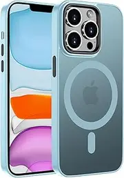 ORDA for iPhone 11 Pro Case 5.8 Inch Compatible with MagSafe, Magnetic Mobile Phone Case for iPhone 11 Pro Case, Translucent Matte Back, Thin, Shockproof Protective Case, Light Blue