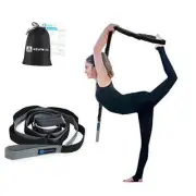 Premium Durable Cotton Stretch Strap with Loops, Non-Elastic Black-12 loops