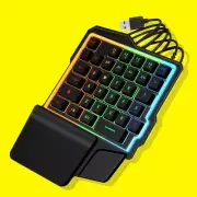 New 35 Keys Single One Hand Mechanical Gaming Keyboard Mouse Wired for Computer