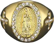 Hip Hop Rings | 18K Gold Plated Hip Hop,Titanium Steel Hiphop Rings for Friends, Father, Family Members, Adults, Men, Women Zankie