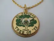 Shriners Freemasons EL ZARIBAH Phoenix AZ GoldTone Pendant TREE OF LIFE '73 NOS