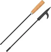UKQRRTC Fire Poker Fire Pit Poker Rust Resistant Iron Campfire Poker with Wood Handle Fire Poker Stick for Camping Fireplace Wood Stove 32 Inches (1 Pack)