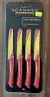 Scanpan 4 Piece Steak Knife Set Spain Soft Touch Spectrum Genuine Danish Design