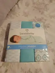 Baby Swaddle Me Baby Wrap Summer Infant 100% Cotton S/M 0/3 Mo. 7-14 Lbs NIP