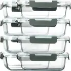 [8 Packs,30 Oz]Glass Meal Prep Containers,Mcirco Glass Food Storage Container...