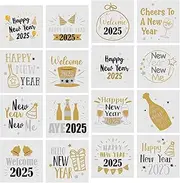 192PCS New Years Eve Tattoos 2025 - Happy New Year NYE Party Favors Supplies Decorations