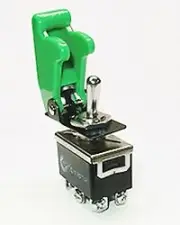 Safety Toggle Switch DPDT 20 Amp" Green"