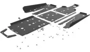 Seizmik UHMW Skid Plate Kit Black #76-10654KIT Polaris RZR XP 1000/RZR XP Turbo