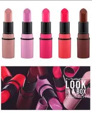 MAC Cosmetics Look in a Box BE WOW 5 Mini Lipsticks in Sealed Gift Box, New