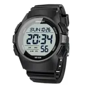 Men Digital Sports Watch,Waterproof Watch with Stopwatch Countdown Timer Black
