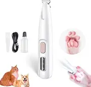 Saffory Electric Dog Paw Trimmer With LED Light, Rechargeable