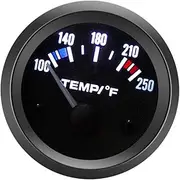 Water Temperature Gauge Fahrenheit Pointer 100-250 Degrees Fahrenheit Water Temperature Meter 12V for Car Vehicle Trucks