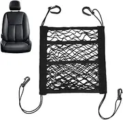 Car Seat Mesh Bag - 3-Layer Passenger Seat Net, Pet Protection on the Back Seat, Mesh Pocket for Backrest, Back Seat Pet Barrier - High Elastic Mesh Bag for Purse, S