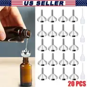 20PCS Metal Funnel Small with 4pcs Mini Straw Fills Nebulizer Perfume Container