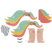 Kit Box To Handkerchiefs To Decorate Unicorn Glitter 7 Parts