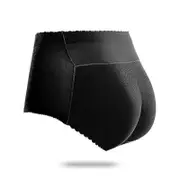 Women's Padded Underwear, Seamless Butt Lifter Hip Enhancer Panties, Hip Pad Shapewear Black mid-waist