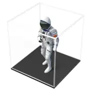 5x5x5 Inch Clear Acrylic Display Box with Black Base Cube Countertop Storage Box