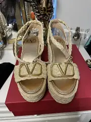 Valentino Garavani Espadrilles Platform Vlogo Wedge Sandals