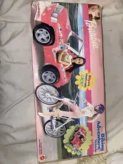 Mattel's Barbie Biking Adventure,Bicycle,Jeep,Dune Buggy, 2002,Bike Rack, RARE