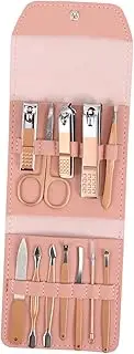 Ipetboom Elegant Rose Gold Nail Clippers Kit Home Manicure Set Storage Case Nail Tools