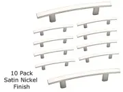 10 Pack Aviano Modern Curved Subtle Arch Handle Pull 5" Hole Center, 7.75" OAL