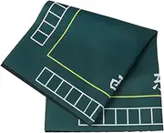 TOYANDONA Silent Mahjong Mat Gaming Tabletop Cover Green Felt Anti-Slip Mat for Chinese Mahjong Poker
