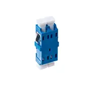 Lc Os1 Os2 Singlemode Through Coupler Flangeless Duplex Blue