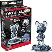 BePuzzled Original 3D Crystal Jigsaw Puzzle - Disney Mickey Mouse 2nd Edition Brain Teaser, Fun Decoration for Kids Age 12 and Up, Black, 47 Pieces (Level 1)