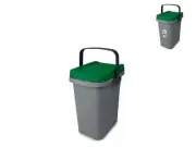 Waste Bin Ecosystem 7 Liters With Handle Green Stefanplast