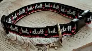 Hot Stuff Adjustable Dog Collar Large with removable Tag