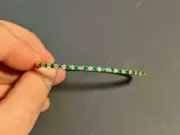 4.0Ct Round Cut Simulated Emerald Bangle Bracelet 925 Silver Gold Plated