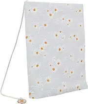 ZUNOXAZ Fabric Book Cover Reusable Book Protector Sleeve for Notebooks Stylish Cloth Notepad Cover for School Business Personal Use Daisy Design