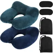 Sintuff 2 Pack Inflatable Travel Pillow for Airplanes Inflatable Neck Flight ...