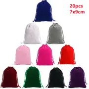 20X Small Velvet Cloth Drawstring Bags Gift Bag Jewelry Ring Pouch Earring Favor