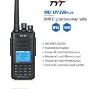 TYT MD-UV390PLUS 10W DMR Radio Dual Band 136-174 400-480mhz AES256 2 Way Radio