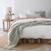 Melville Quilt Cover Set White Queen