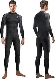 Divmystery Wetsuits for Men (14 Sizes) - Super Stretchy - 3/2mm Full Body Wet Suits for Men, Wetsuit for Surfing Diving Snorkeling Kayaking Paddleboarding Water Sports