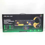PC Gaming Keyboard, Mouse, Gaming Headset Combo Pack RGB Light- 3 In 1 Bundle
