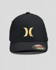 [Hurley] Hurley Men's H20 Dri Icon Hat in Black/Yellow Size Small/Medium S/M Black/Yellow