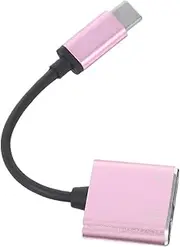 SHINEOFI USB C to Audio Adapter Headphone Mic Converter for Charging Audio Compatible with Pixel XL HTC and More Rose