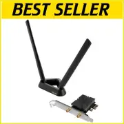 WiFi 7 PCI-E Adapter with External Antennas - Fast 6GHz Dual-Band Performance