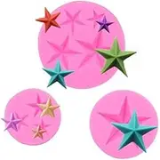 3D Stars Silicone Mold for DIY Jelly Gum Paste Fondant Pudding Soap Handmade Ice Cream Chocolate Crystal Ice Cube Decoration