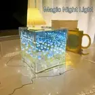 Diy Tulip Night Led Lamp Tulip Night Mirror Lamp Battery Powered Flower Ornament