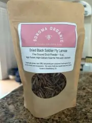 Dried Black Soldier Fly Larvae 4oz. Organic Feed Poultry Reptiles Rodents Fish