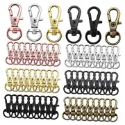 60Pcs Colored Swivel Lanyard Snap Hook,Metal Key Chain Clip Hooks Swivel Clasp