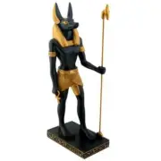 Resin Egyptian Collectible - Anubis Figurine Sculpture Multi-color