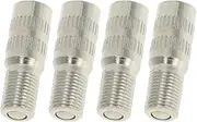 X AUTOHAUX 4 Pcs Tire Valve Extension Stem Adaptor, 25mm Length Stem Extender Pipes Universal for Car Truck Bike Trailer RV Durable Copper Silver Tone