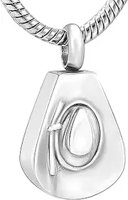 DOTUIARG Memorial Urn Necklace Screw Remation Locket for Human/Animal Ashes Blank/Engravable Love