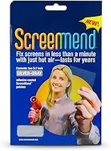 ScreenMend Window Screen Repair Kit, 5" x 7" Patch, Silver-Gray